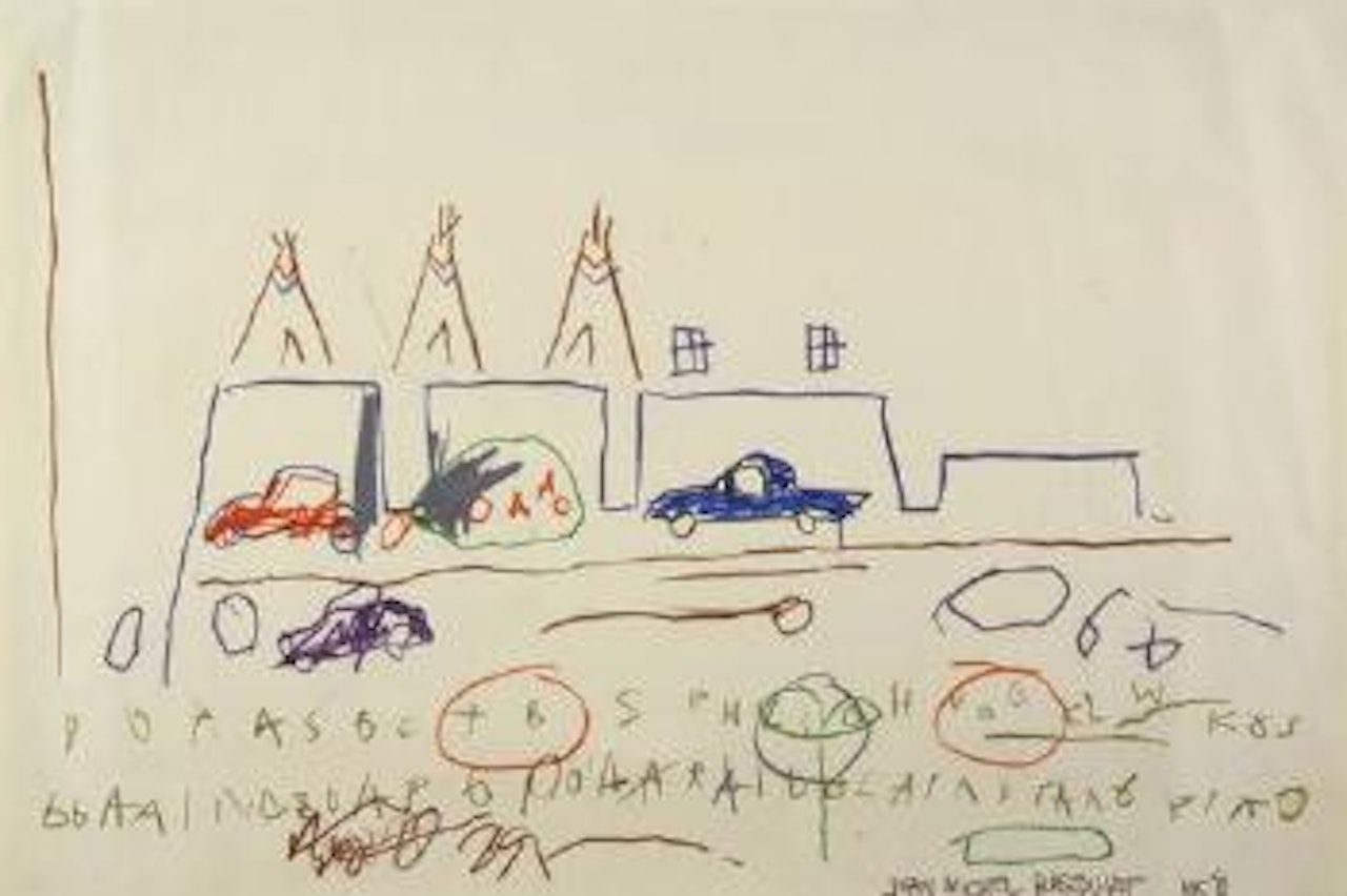 Untitled (Cars/Teepees) by Jean-Michel Basquiat