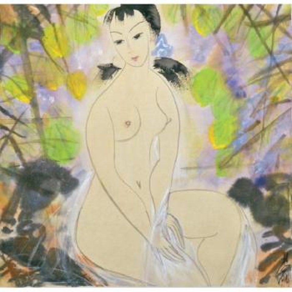 Lady Among The Summer Blossoms by Lin Fengmian