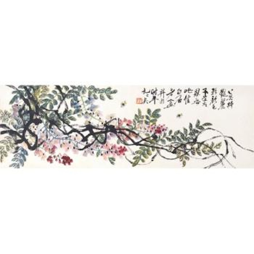 Wisteria And Bees by Qi Baishi