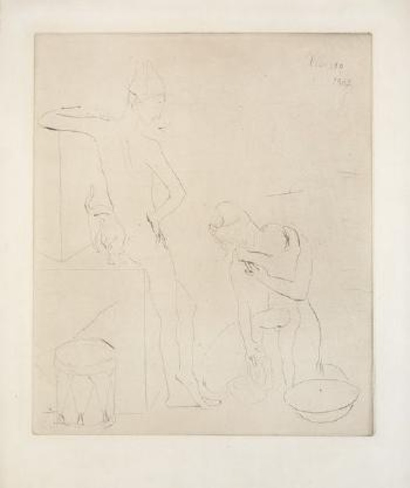 La Suite des Saltimbanques: Le bain by Pablo Picasso