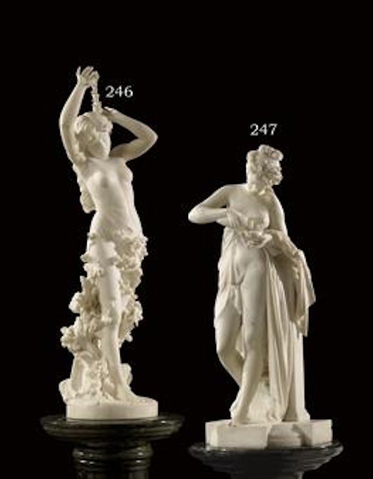 A French Figure Of A Maiden by Albert-Ernest Carrier-Belleuse