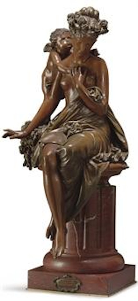 A French Group Entitled 'Printemps' by Albert-Ernest Carrier-Belleuse