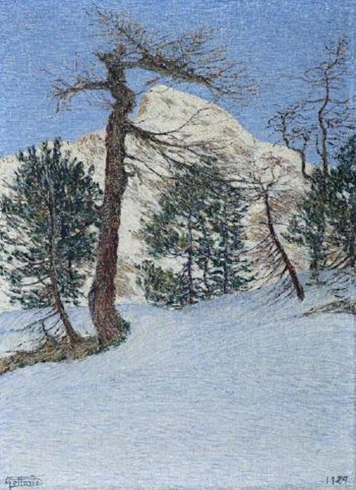 Piz Longhino nel sole by Gottardo Segantini