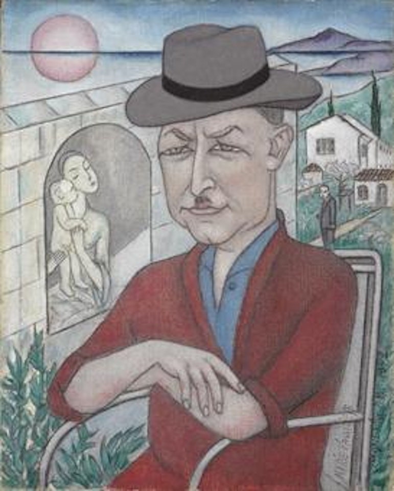 Portrait of a man (recto); Study of a village (verso) by Marie Vassilieff