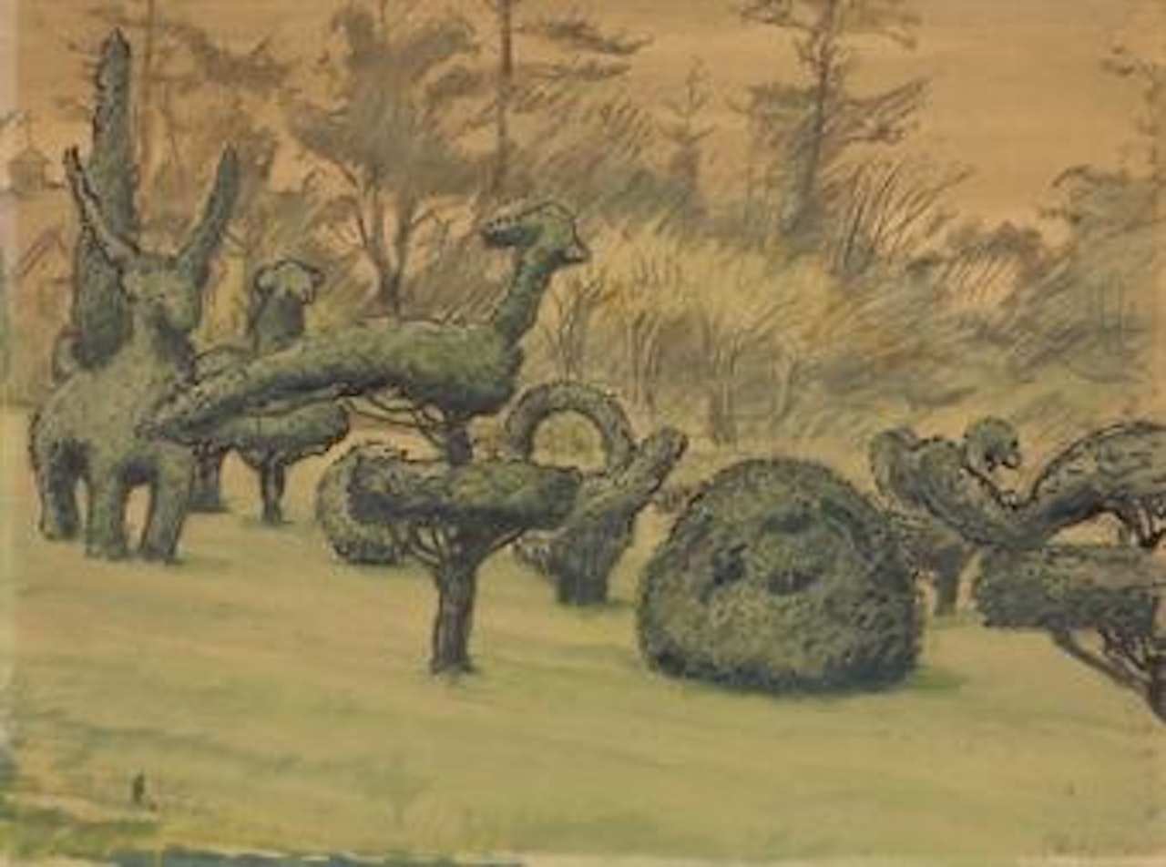 Green Animals Topiary Gardens, Portsmouth, Rhode Island by Mstislav Valerianovich Dobuzhinsky