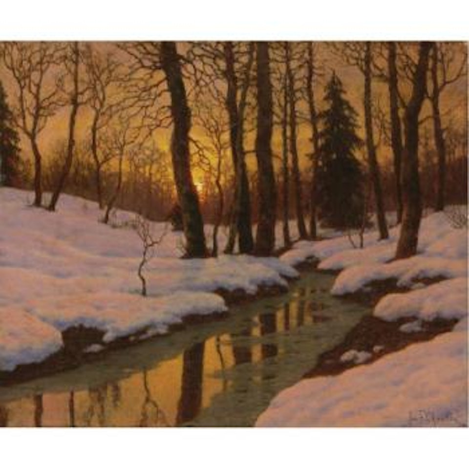 Winter Sunset by Ivan Fedorovich Choultse