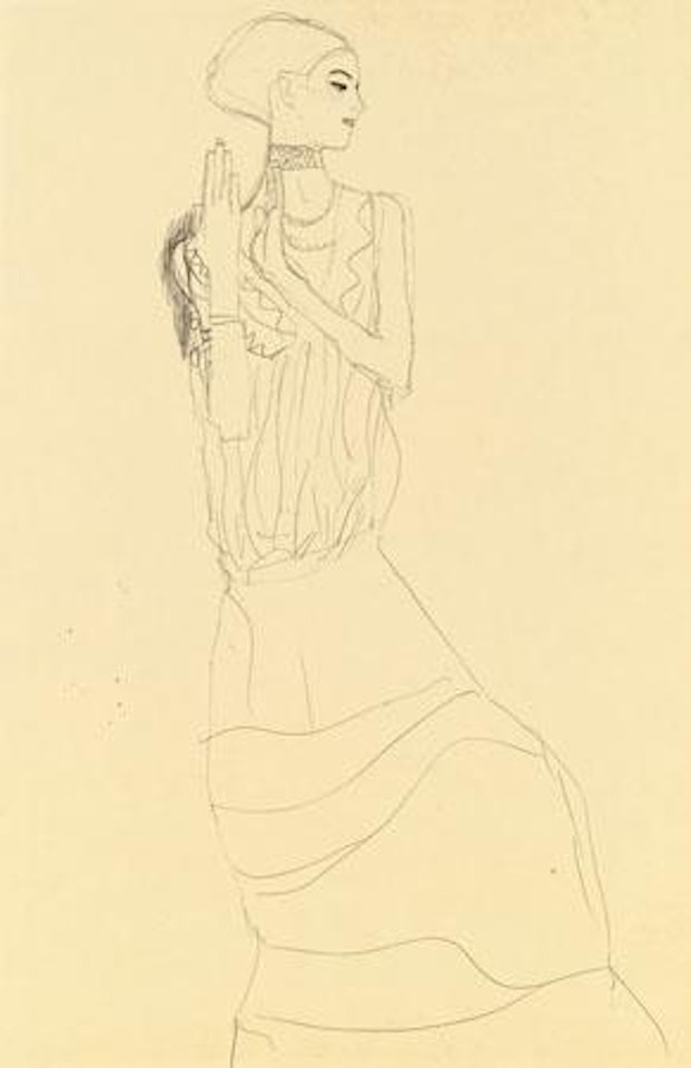 Studie fur die Tanzerin (Die Erwartung) des Stoclet-Frieses by Gustav Klimt