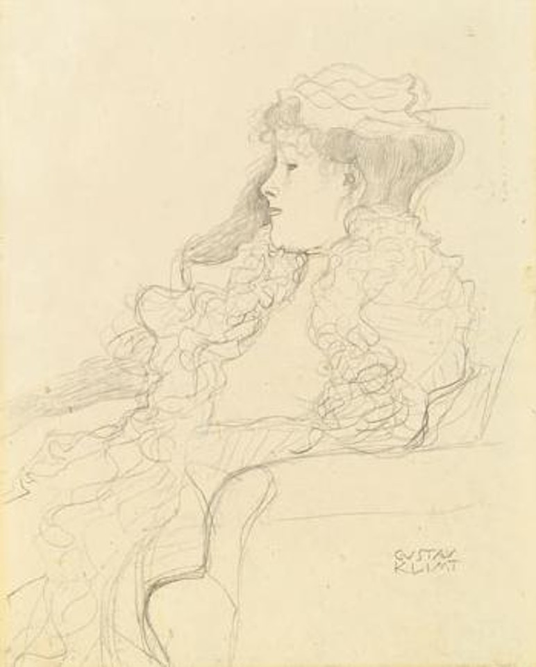Studie fur das Madchen fur 'Die Hetarengesprache des Lukian by Gustav Klimt
