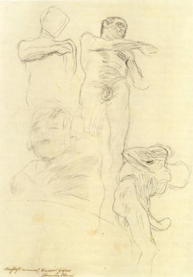 Studien fur das Fakultatsbild 'Medizin' fur den 1. Zustand by Gustav Klimt