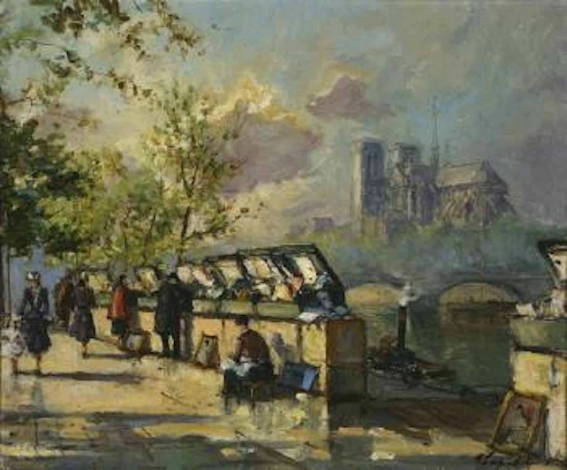 Sur le quai près de Notre Dame by Georgij Aleksandrovic Lapschin