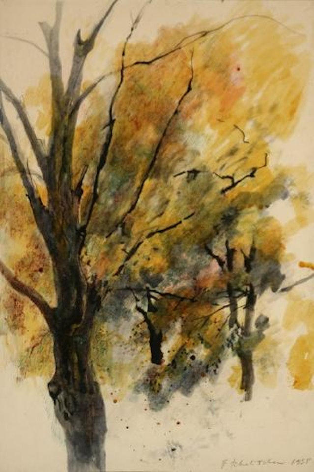 Trees in fall by Pavel Tchelitchew