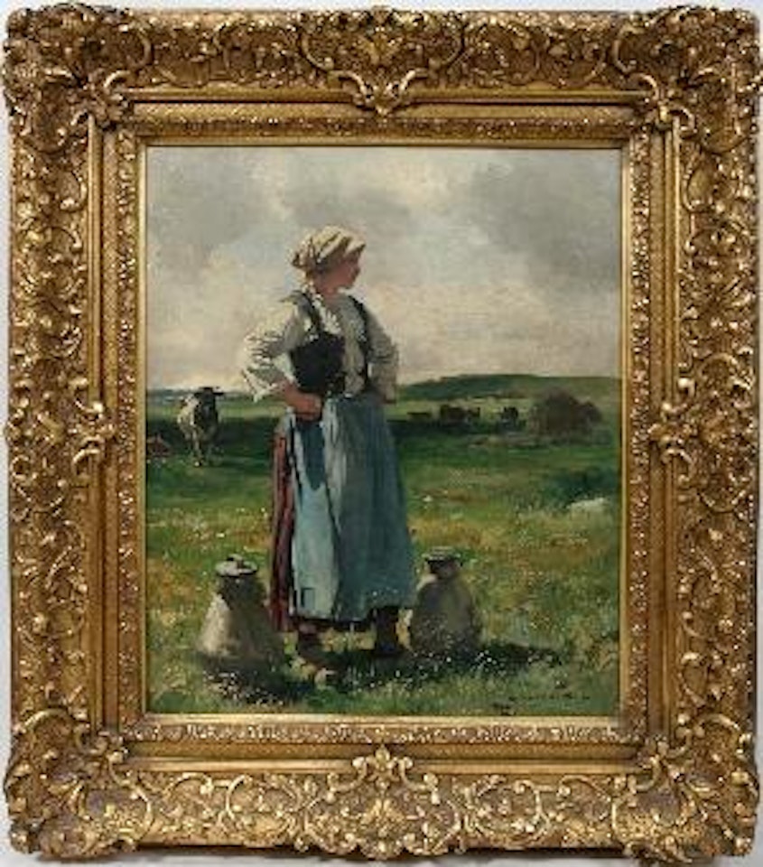 Milkmaid in Normandy by Julien Dupré