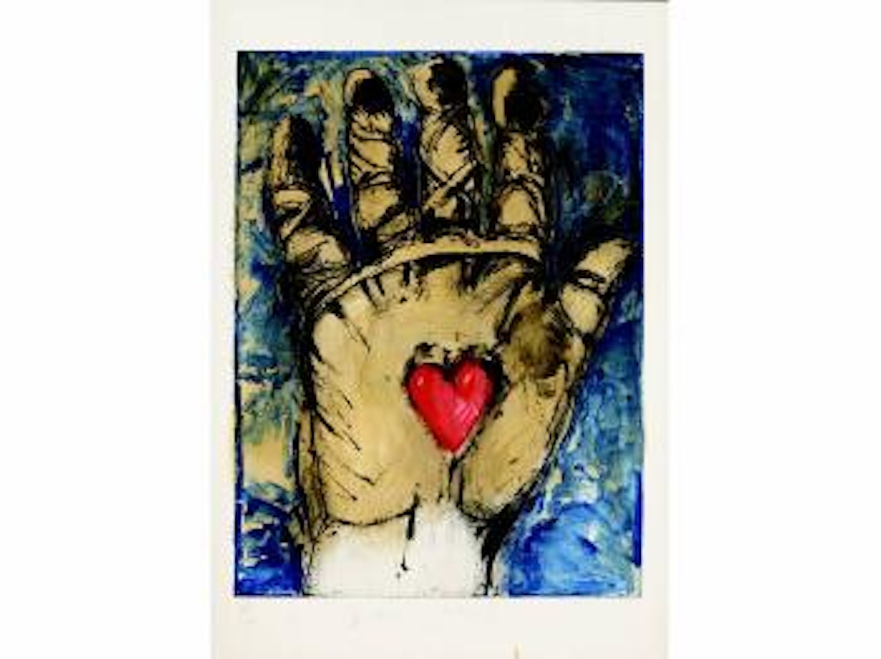 Shellac on a hand by Jim Dine