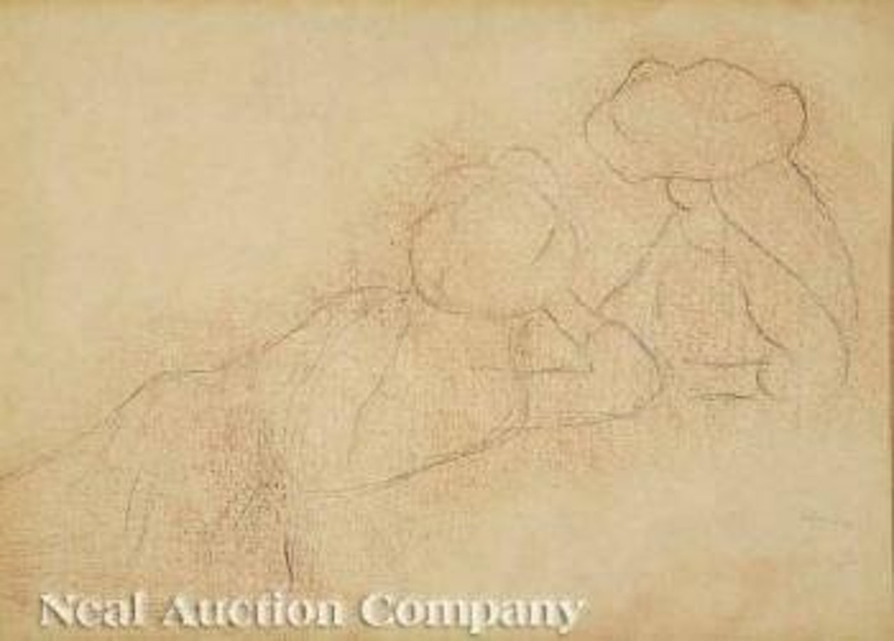 Deux Jeunes Femmes aux Bord de L'Eaux by Pierre-Auguste Renoir