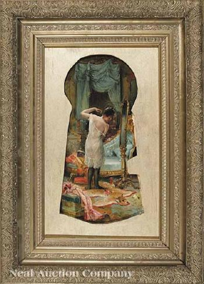 A View Through the Keyhole by Hans Zatzka