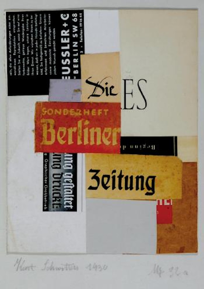 Abstract study by Kurt Schwitters