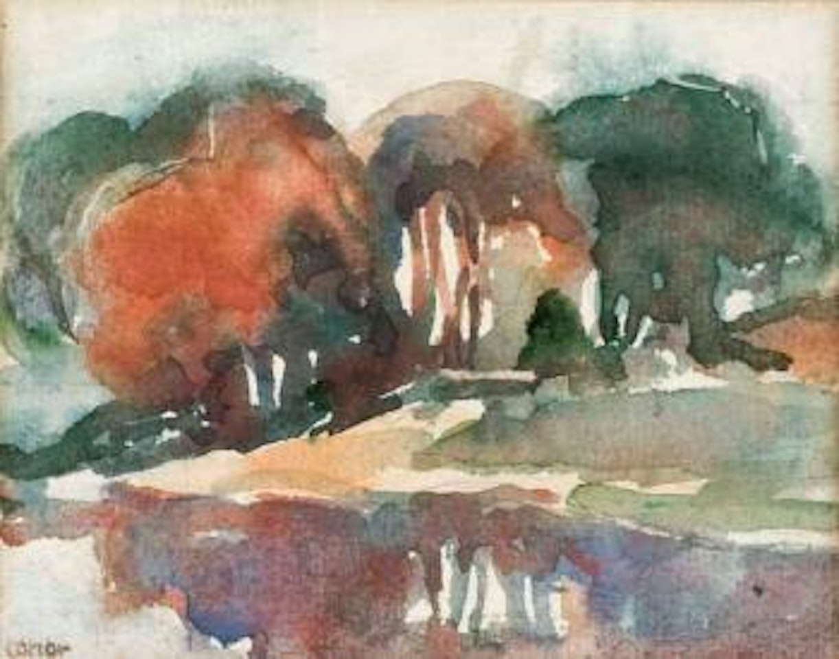 Autumn trees by William Conor
