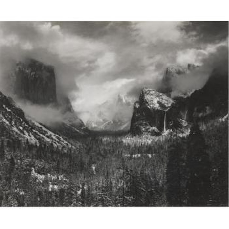 Gates Of The Valley, Winter, Yosemite Valley (Clearing Winter Storm) by Ansel Adams