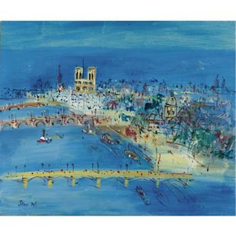 Notre-dame De Paris Et L'institut De France by Jean Dufy