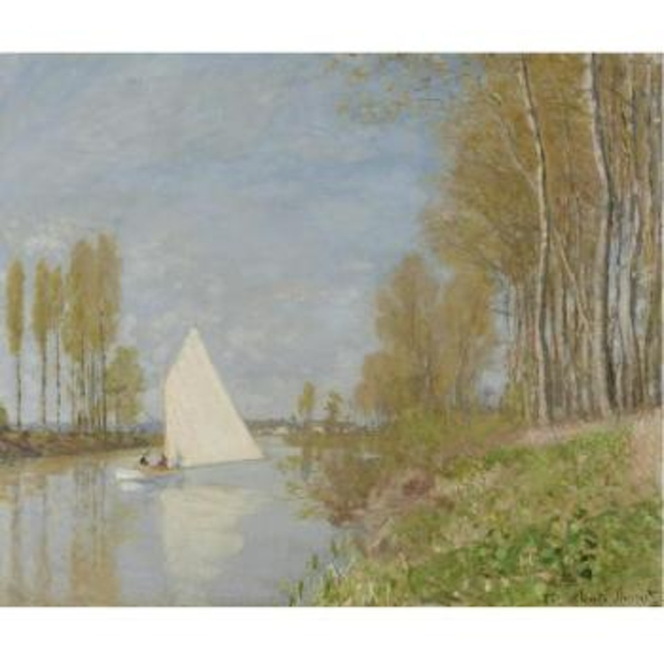 Voilier Sur Le Petit Bras De La Seine, Argenteuil by Claude Monet