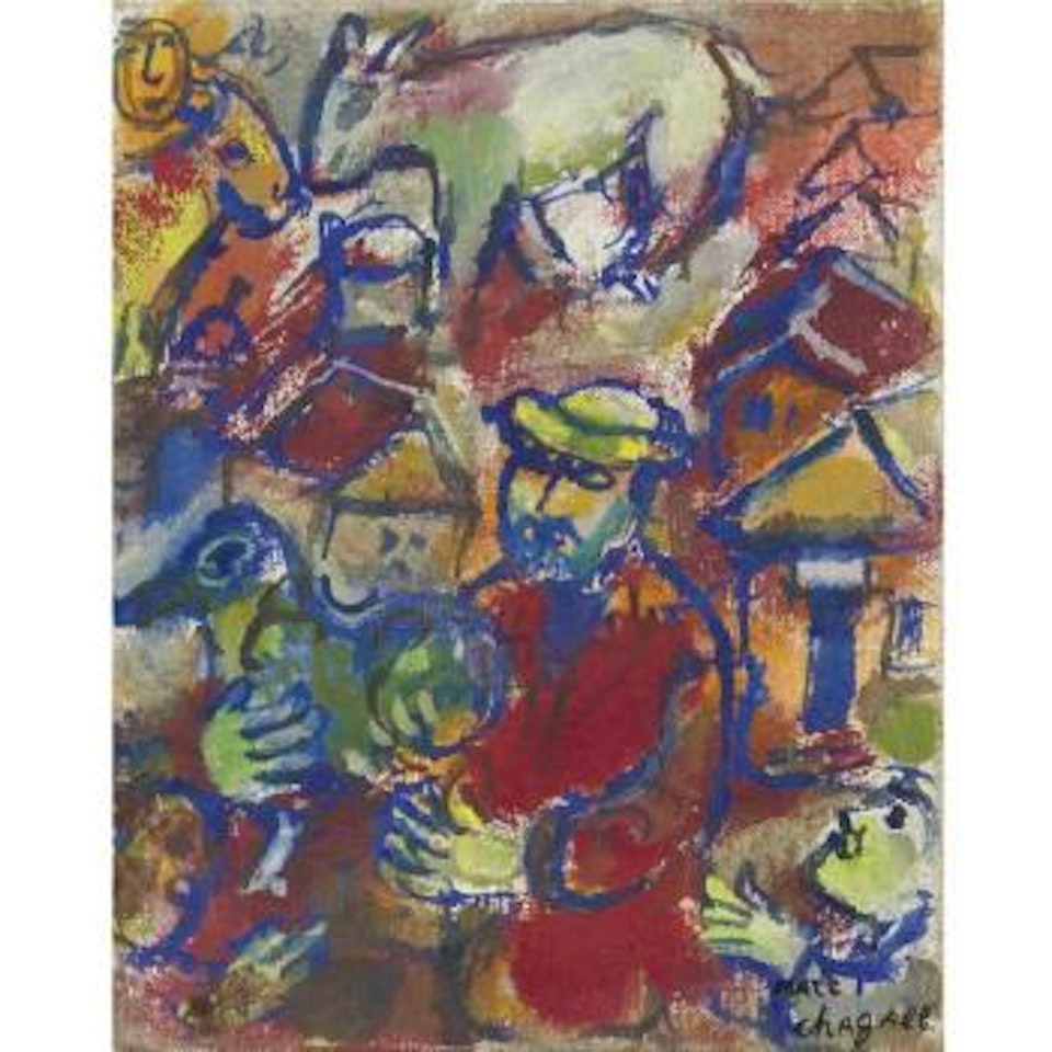 Paysan Au Coq by Marc Chagall