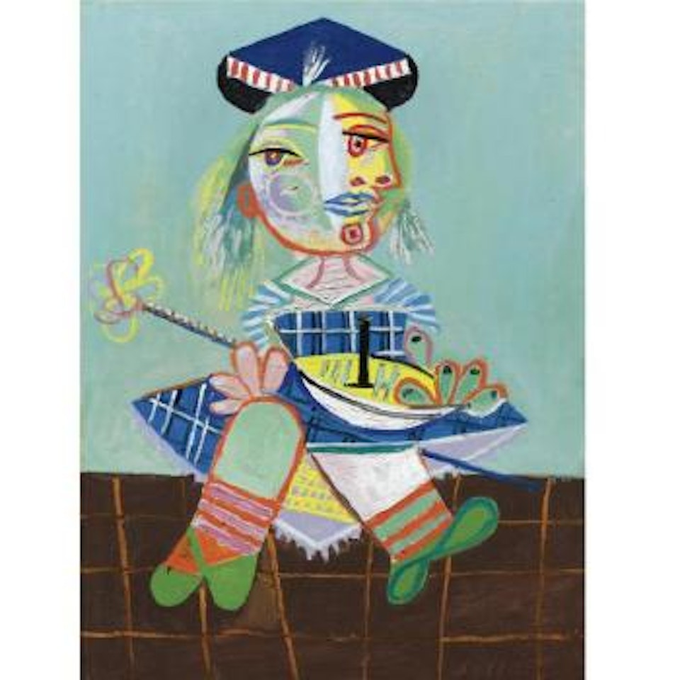 La Fille De L'artiste à Deux Ans Et Demi Avec Un Bateau by Pablo Picasso