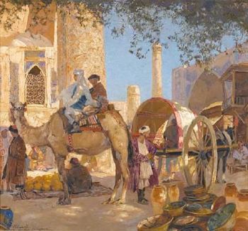 The bazaar in Samarkand by Alessio Issupoff