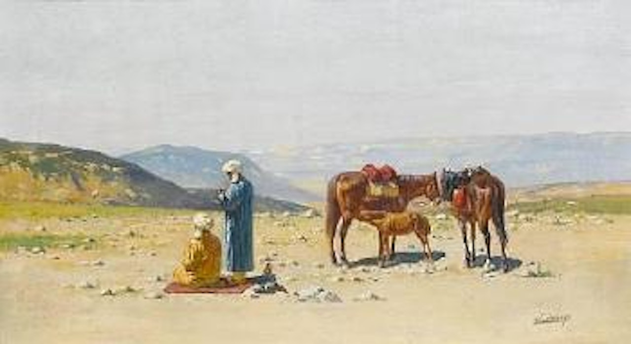 Midday prayers on the plain by Richard Karlovich Zommer