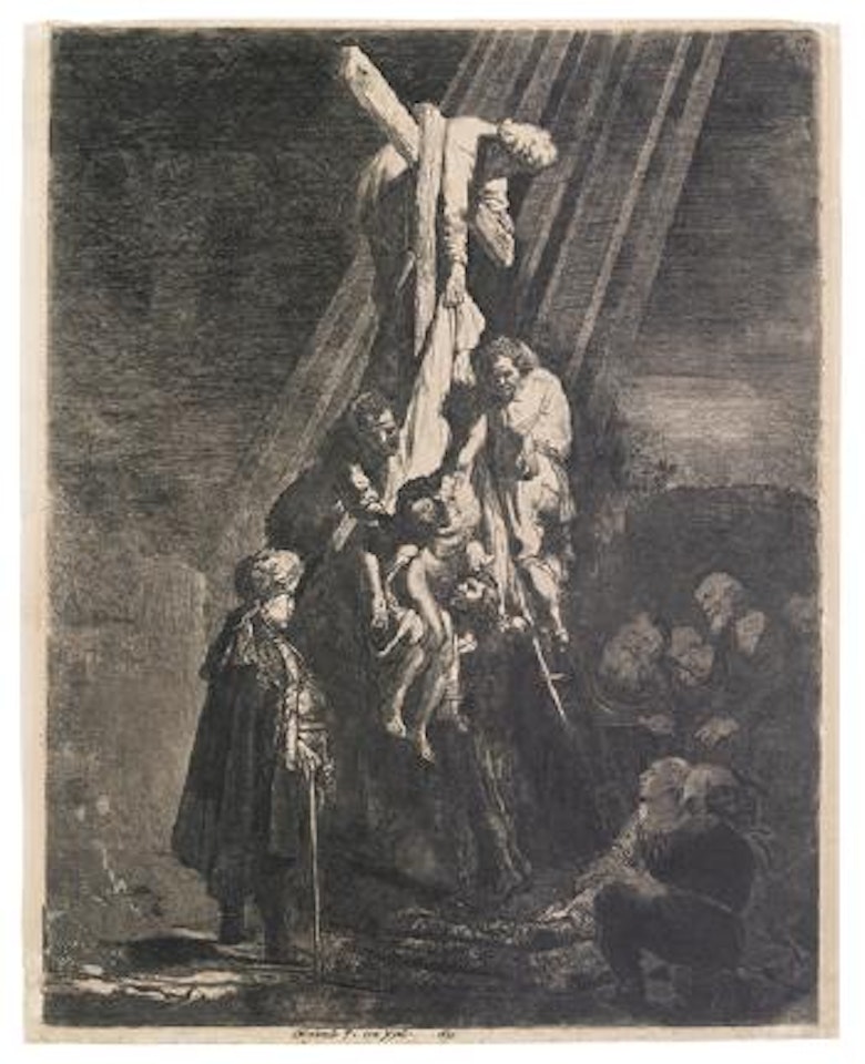 The descent from the cross by Attributed to Rembrandt Harmensz van Rijn