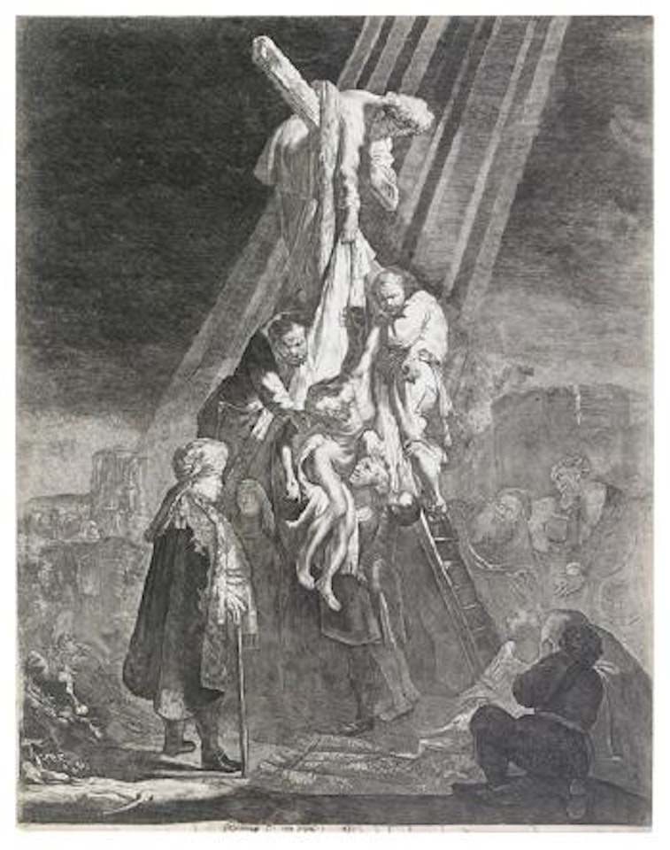 The descent from the cross by Attributed to Rembrandt Harmensz van Rijn