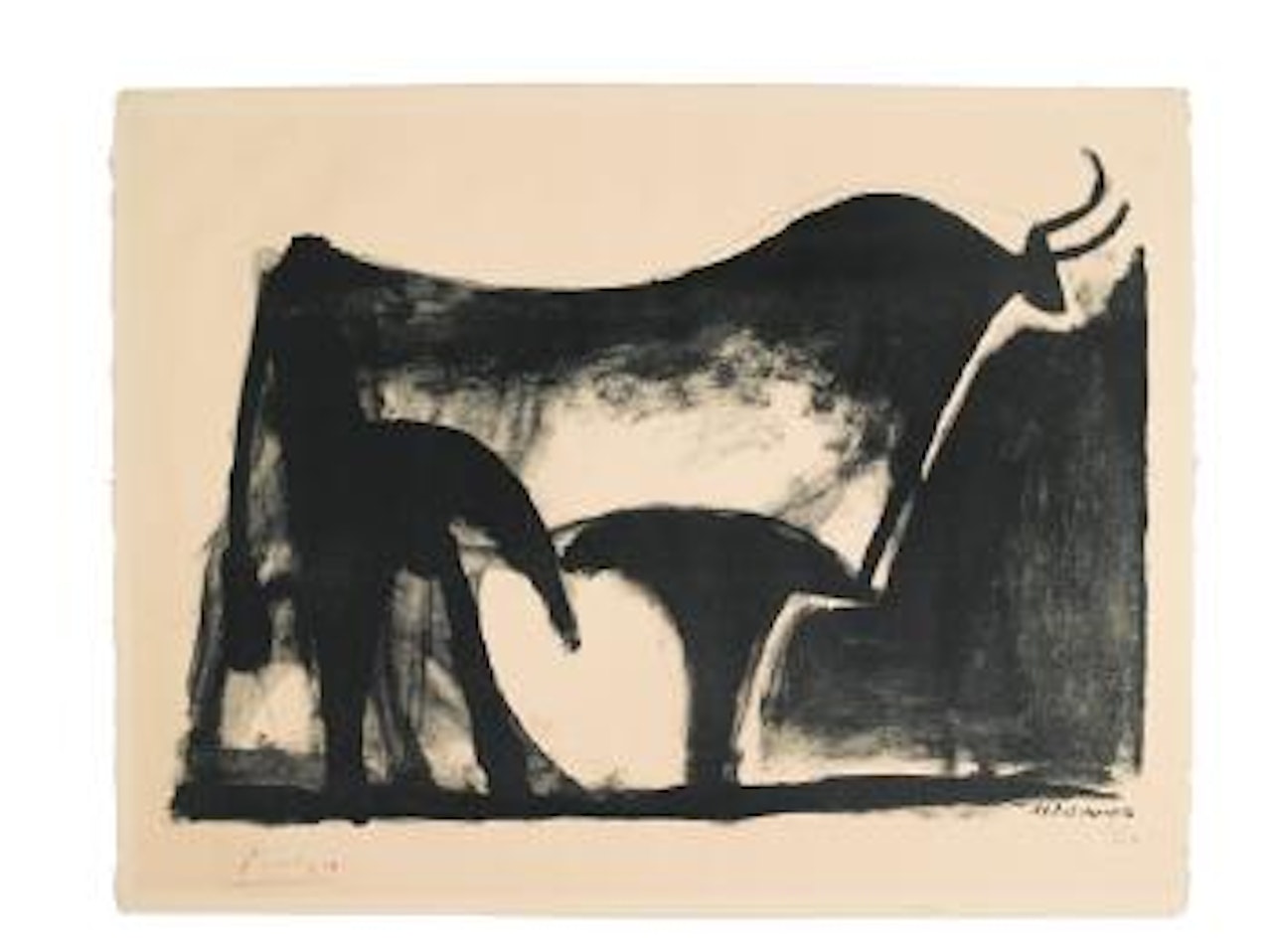 Le taureau noir by Pablo Picasso