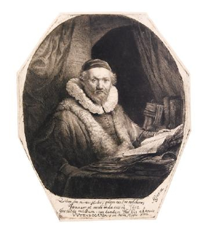 Jan Uytenbogaert, preacher of the Remonstrants by Attributed to Rembrandt Harmensz van Rijn