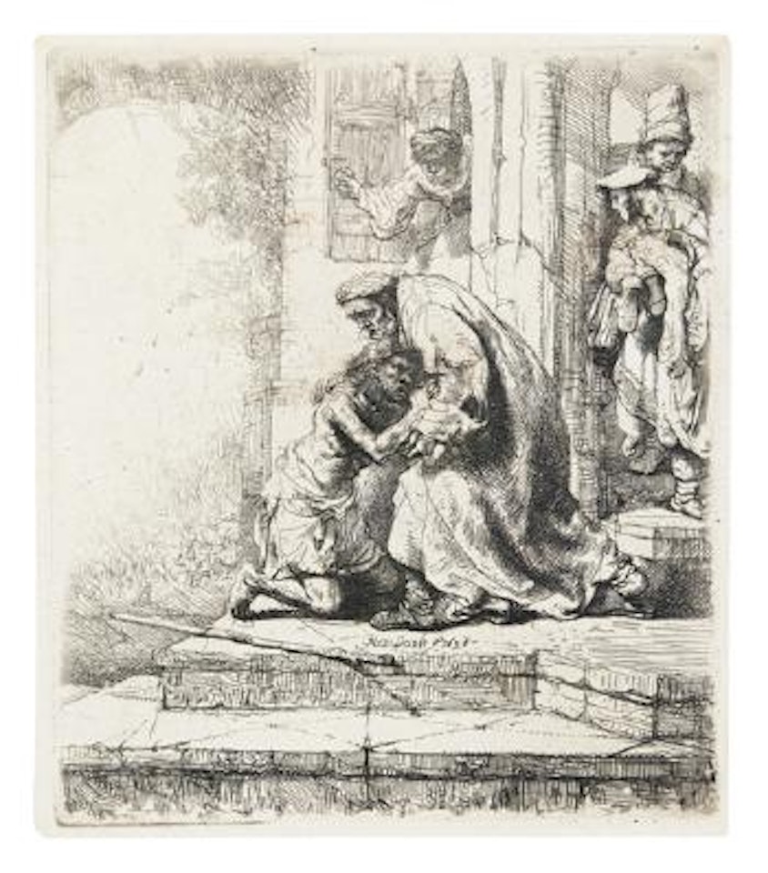 The return of the prodigal Son by Attributed to Rembrandt Harmensz van Rijn