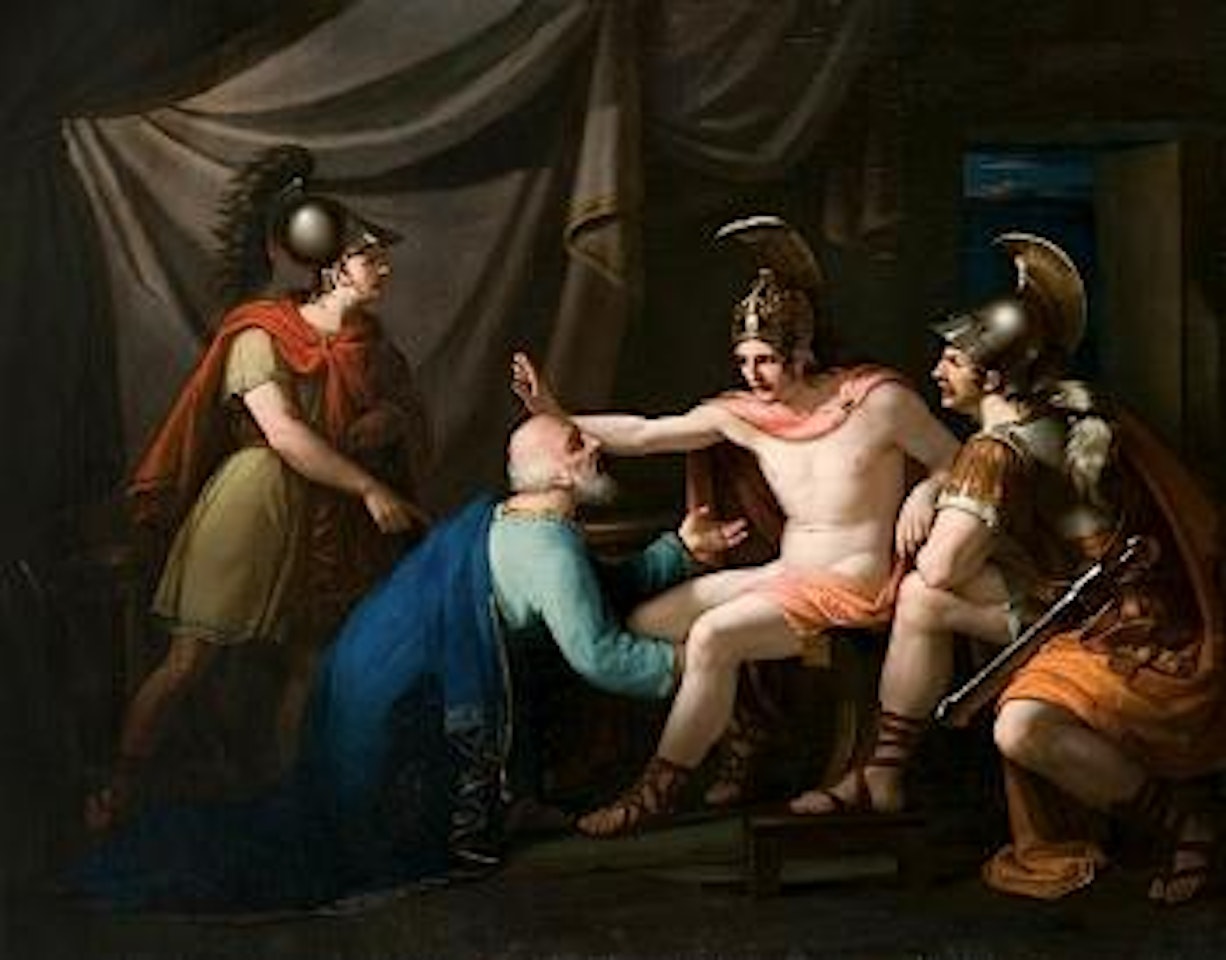 Priam et Achille by French School