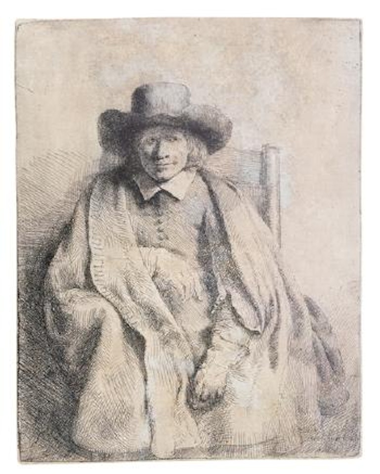 Clement de Jonghe, printseller by Attributed to Rembrandt Harmensz van Rijn