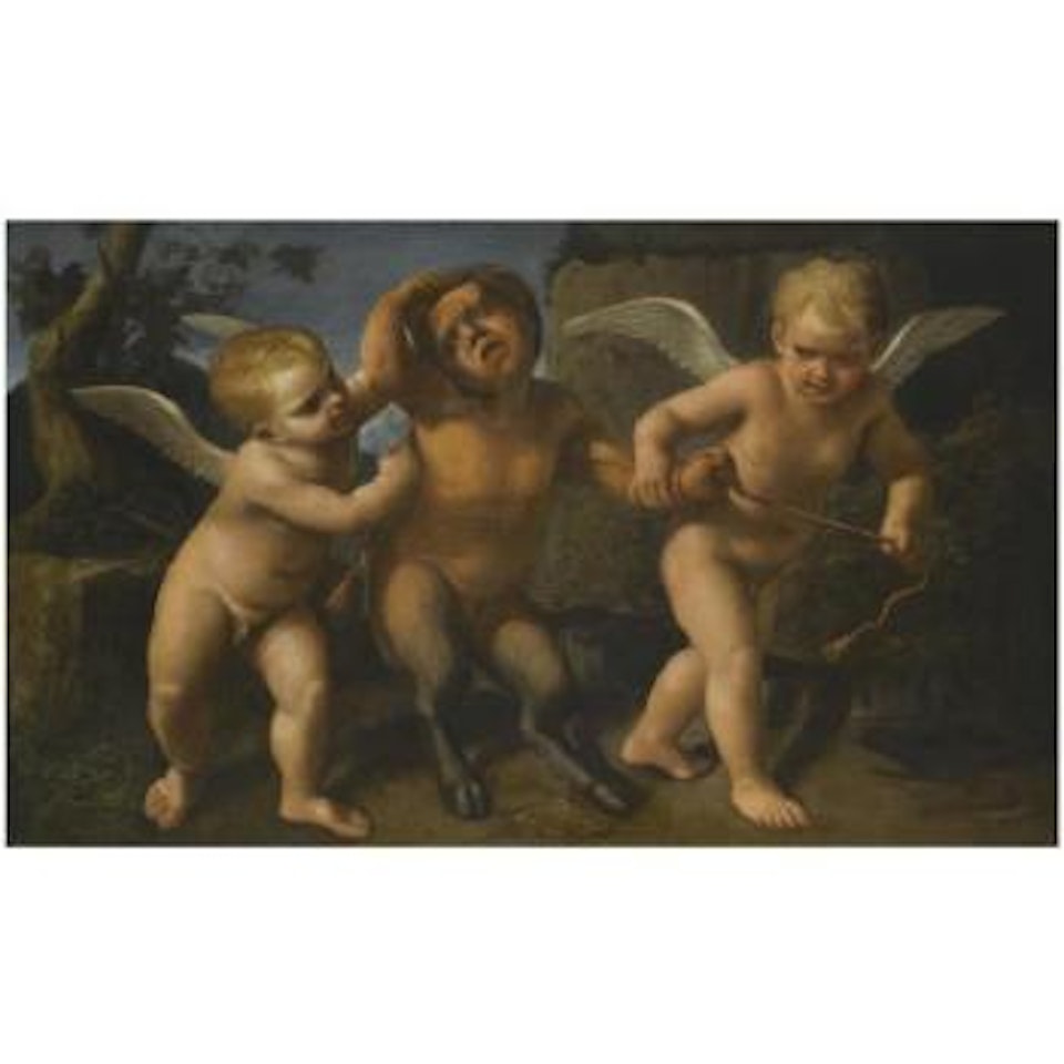 An Allegory With Two Putti Binding A Satyr by BOLOGNESE SCHOOL