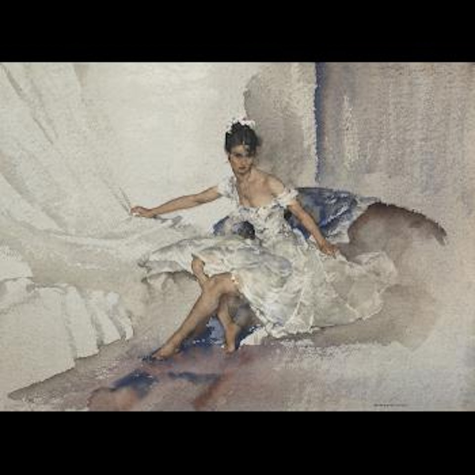 The silver frock by William Russell Flint