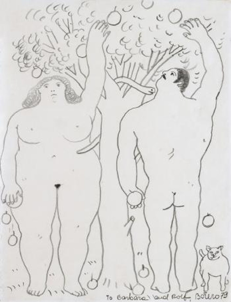 Ohne Titel (Adam und Eva) by Fernando Botero