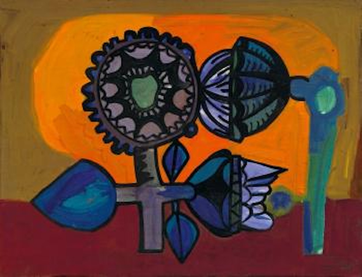 Komposition mit Blumen by Johann Georg Müller