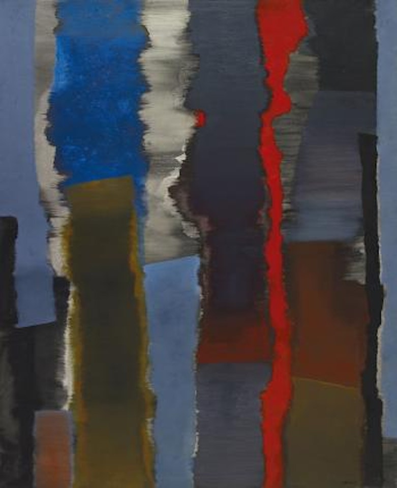 Raume Vertikal- mit Rot by Fritz Winter