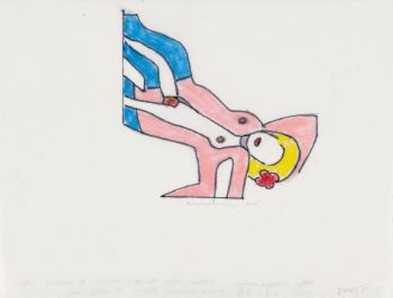 Ohne Titel (Study for Sunset Nude with Picasso Vase) by Tom Wesselmann