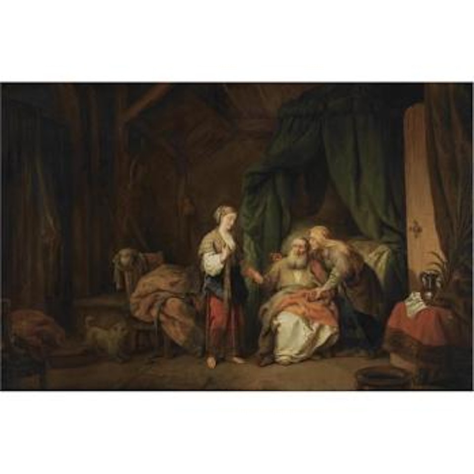 Sarah Offering Hagar To Abraham by Christian Wilhelm Ernst Dietrich