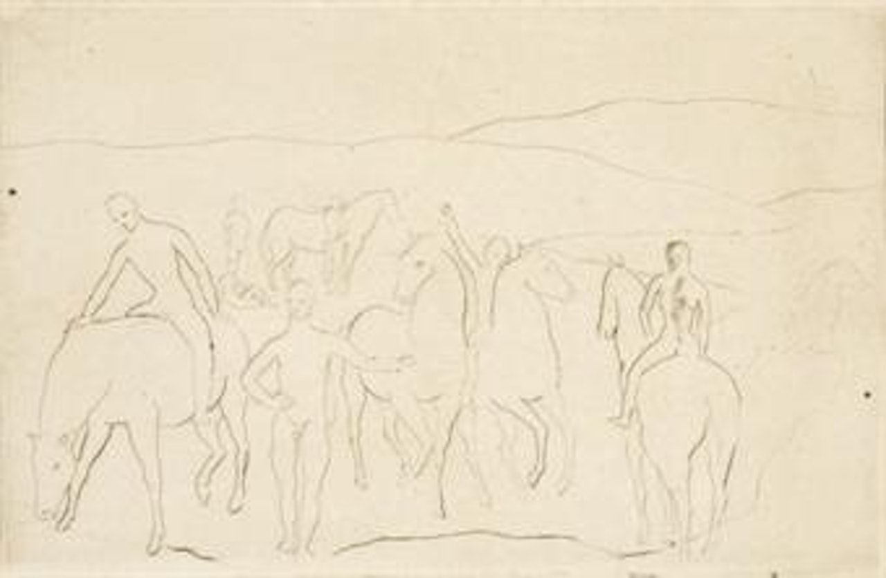 L'Abreuvoir, Chevaux au bain, de la suite Les Saltimbanques (Bloch 8; Baer 10b2) by Pablo Picasso