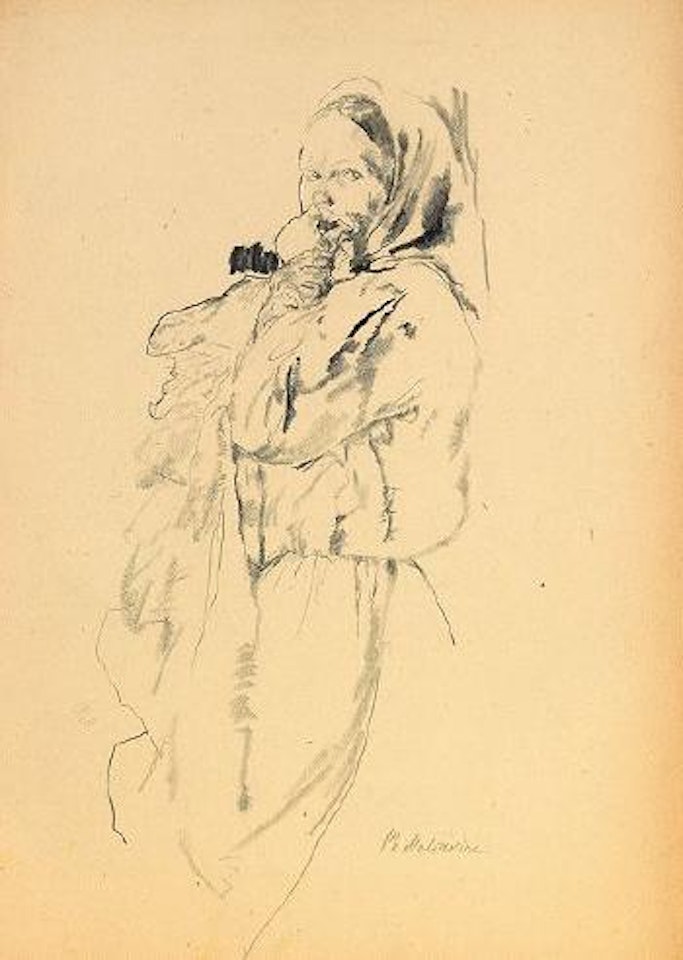 Woman in kerchief by Filip Malyavin