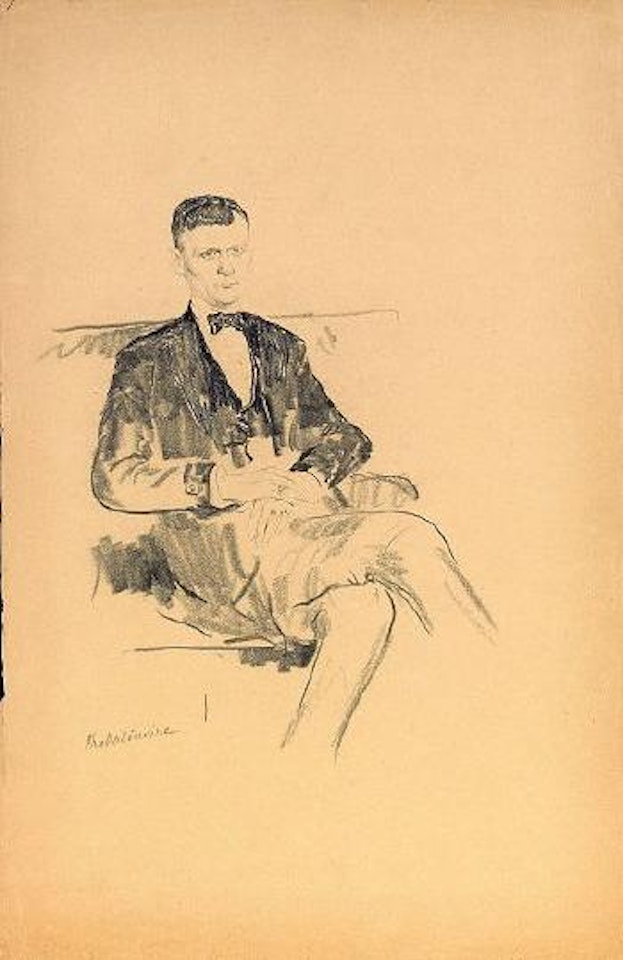 Seated man with bow tie by Filip Malyavin