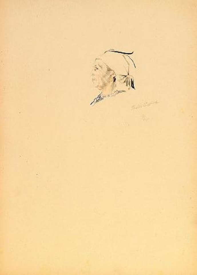 Head of a woman in white kerchief by Filip Malyavin