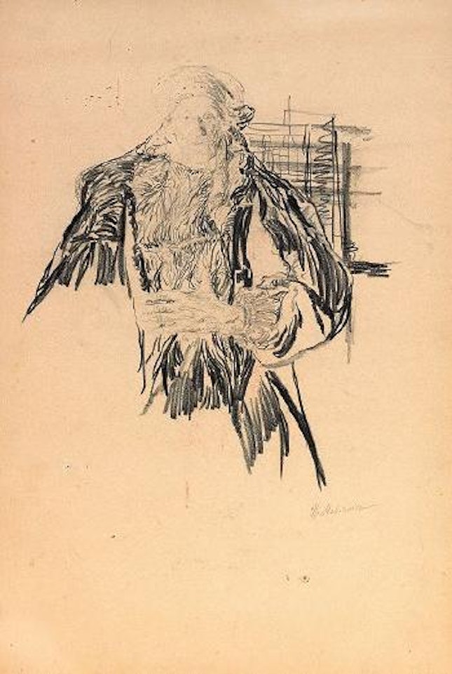Old man with beard, turban and robes by Filip Malyavin