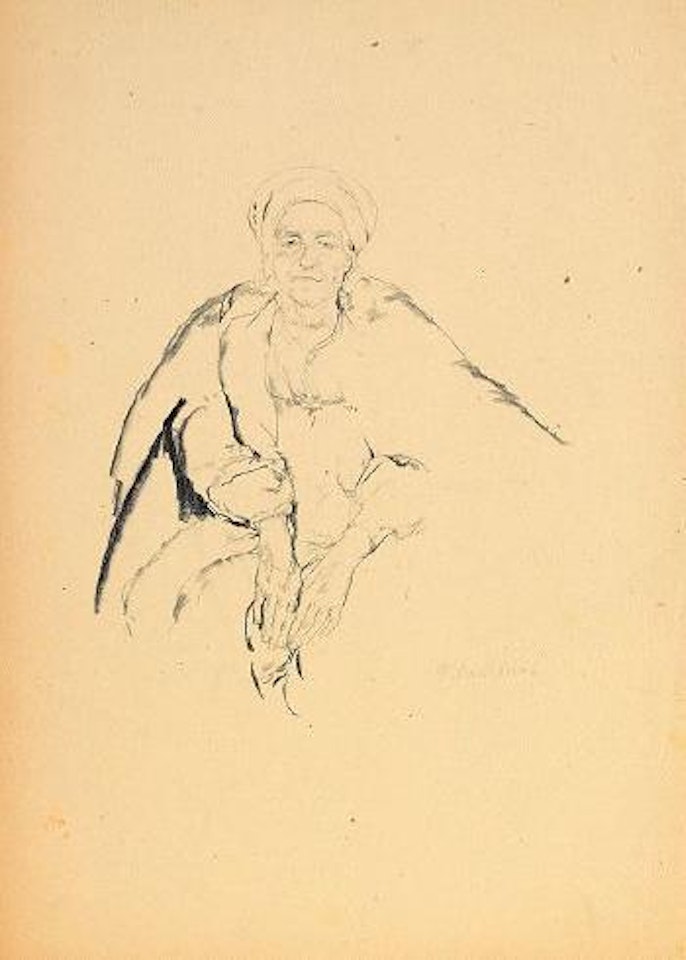 Woman in kerchief and Russian dress by Filip Malyavin