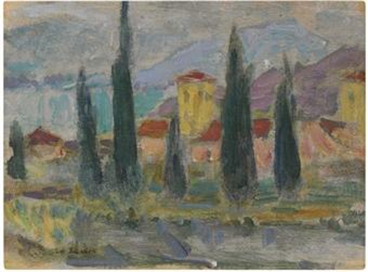 Les cyprès, Stresa by Henri Le Sidaner