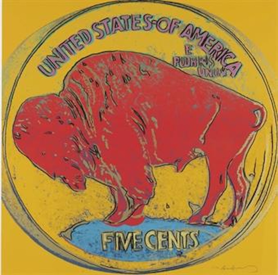 Buffalo Nickel, from Cowboys and Indians (F. & S. IIB.374) by Andy Warhol